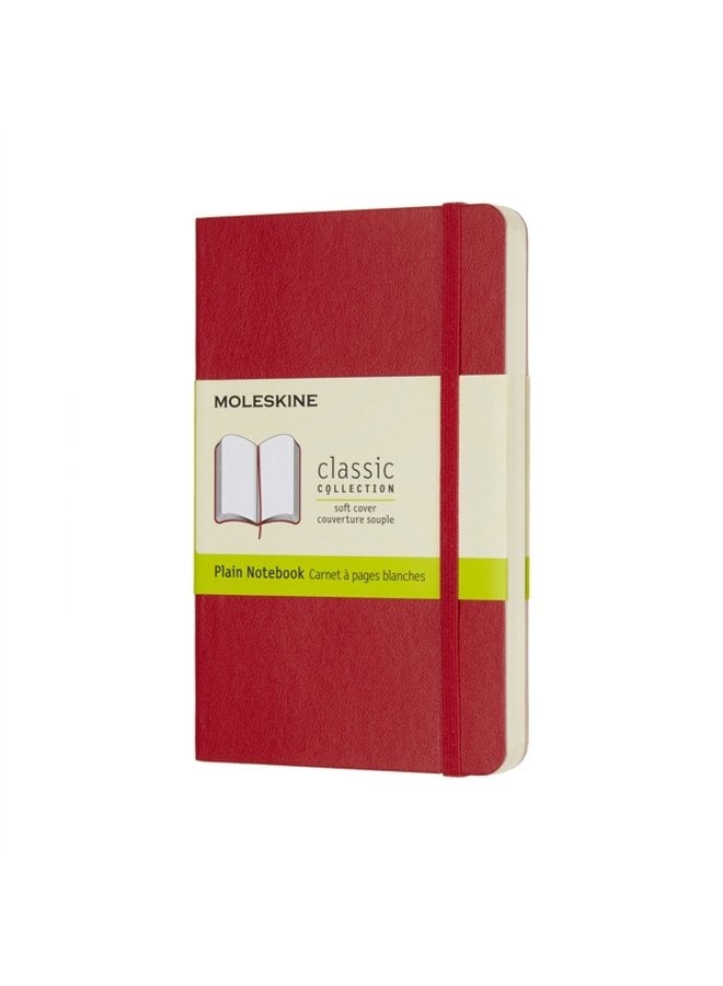 Moleskine Scarlet Red Pocket Plain Notebook Soft - Paperback