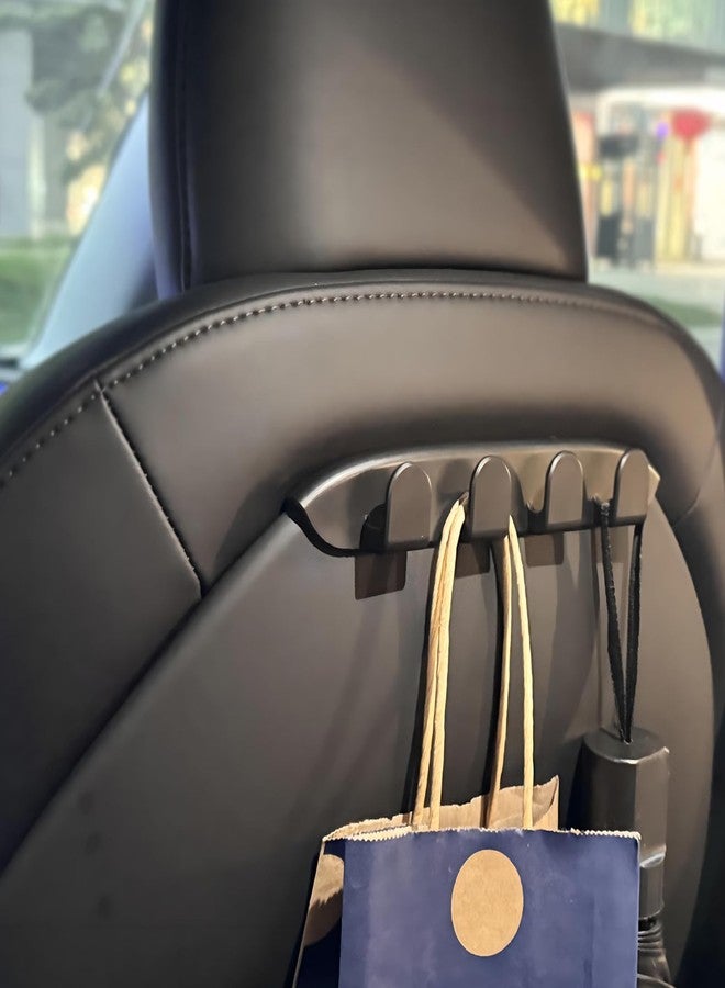 COSLAKE 2PCS for Tesla Seat Hooks, for Tesla Model 3 Y Accessories 2024 2023 2022 2021 2020 2019 2018 2017 for Model 3 Headrest Organizer Hooks Model Y Purses Hanger - Image 1