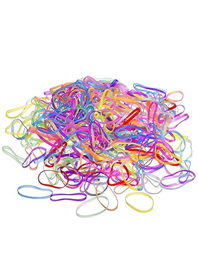 La Tartelette - Elastic Bands Hair Rubber Bands Hair Ties Tpu Baby Girl's Kids Hair Holder Hair Tie Elastic Rubber Bands - 2000 Pcs (Multi Candy Color) - Image 1