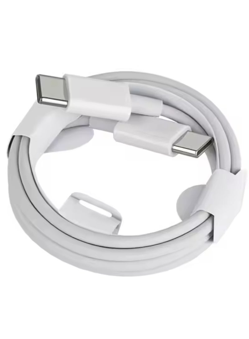 كابل USB ممتاز إلى النوع C ومن النوع C إلى النوع C | شحن سريع ومزامنة البيانات | متوافق مع هواتف Samsung Galaxy S24/S24 Ultra وS23/S23 Ultra وiPhone 15/15 Pro/15 Pro Max و16/16 Pro/16 Pro Max وiPad وجميع الأجهزة - Image 1