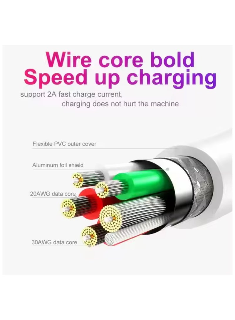 كابل USB ممتاز إلى النوع C ومن النوع C إلى النوع C | شحن سريع ومزامنة البيانات | متوافق مع هواتف Samsung Galaxy S24/S24 Ultra وS23/S23 Ultra وiPhone 15/15 Pro/15 Pro Max و16/16 Pro/16 Pro Max وiPad وجميع الأجهزة - Image 2