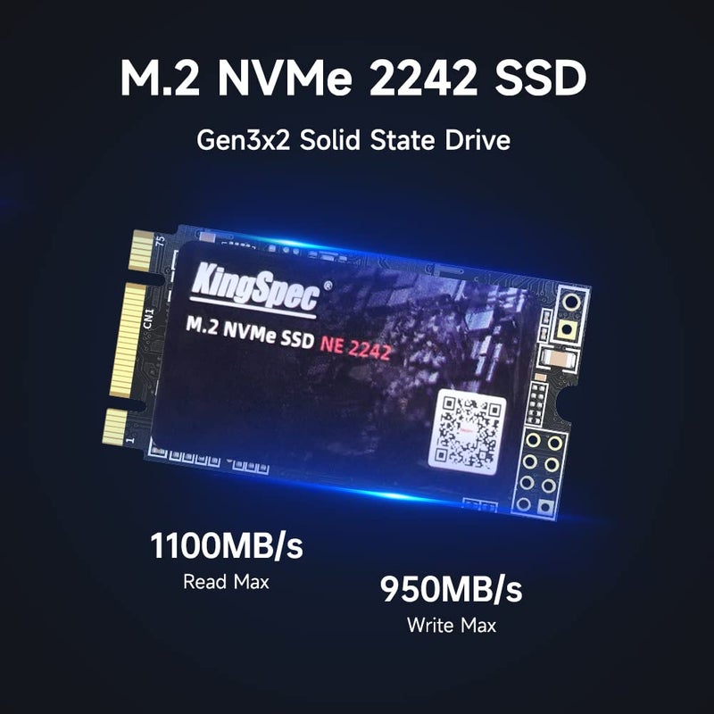 KingSpec 512GB M.2 NVMe SSD, 2242 PCIe Gen3x2 Internal Solid State Drive for Laptop/Notebook - Image 2