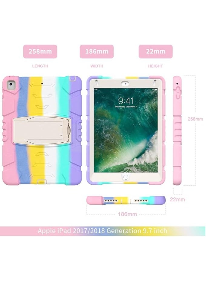 erorex iPad Air 2 Case, iPad 6th/5th Generation Case, iPad 9.7 2018/2017 Case, iPad Pro 9.7 Case, Glow in The Dark 3 in 1 Shockproof Kickstand Protective Girls Women Boys Men Tablet Cover - Image 4