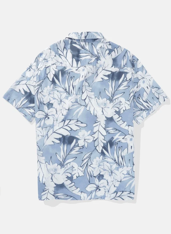 American Eagle AE Floral Button-Up Poolside Shirt