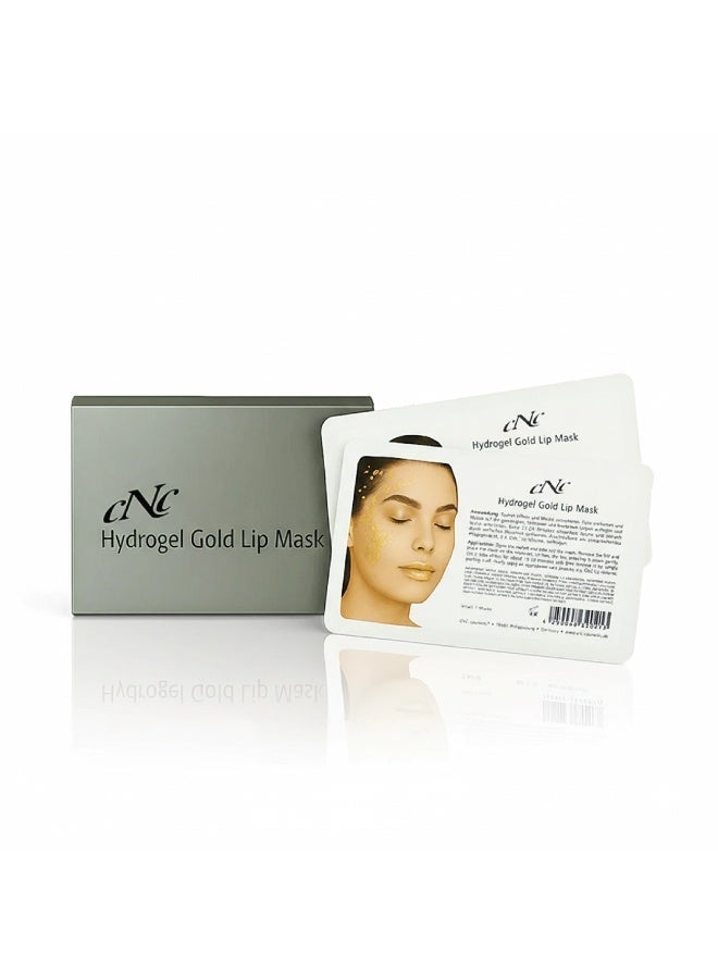 CNC COSMETIC Hydrogel Gold Lip Mask – 2 Pieces | Collagen + Adenosine + Plant Extracts | Moisturizing Lip Mask for Dry, Rough Lips | Dermatologically Tested | Made in Germany - Image 1