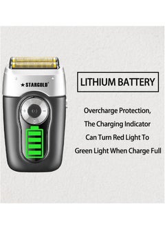 Stargold Professional Rechargeable Electric Shaver, Advanced Beard Trimmer System, Titanium Hypoallergenic Foils, High-Capacity Lithium Battery, 3 Second Travel Lock  - Image 3