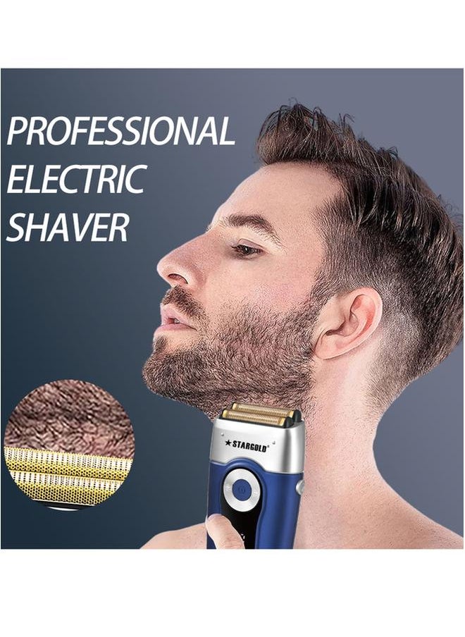 Stargold - Professional Rechargeable Electric Shaver, Advanced Beard Trimmer System, Titanium Hypoallergenic Foils, High-Capacity Lithium Battery, 3 Second Travel Lock - Image 1