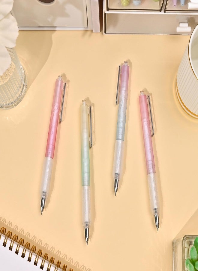 BAYTORY 12 Pcs Retractable Gel Pens, Black Ink 0.5 mm Fine Point Pens, Quick Dry Smooth Writing Aesthetic Journaling Pen for School Office Supplies (Pastel) - Image 5