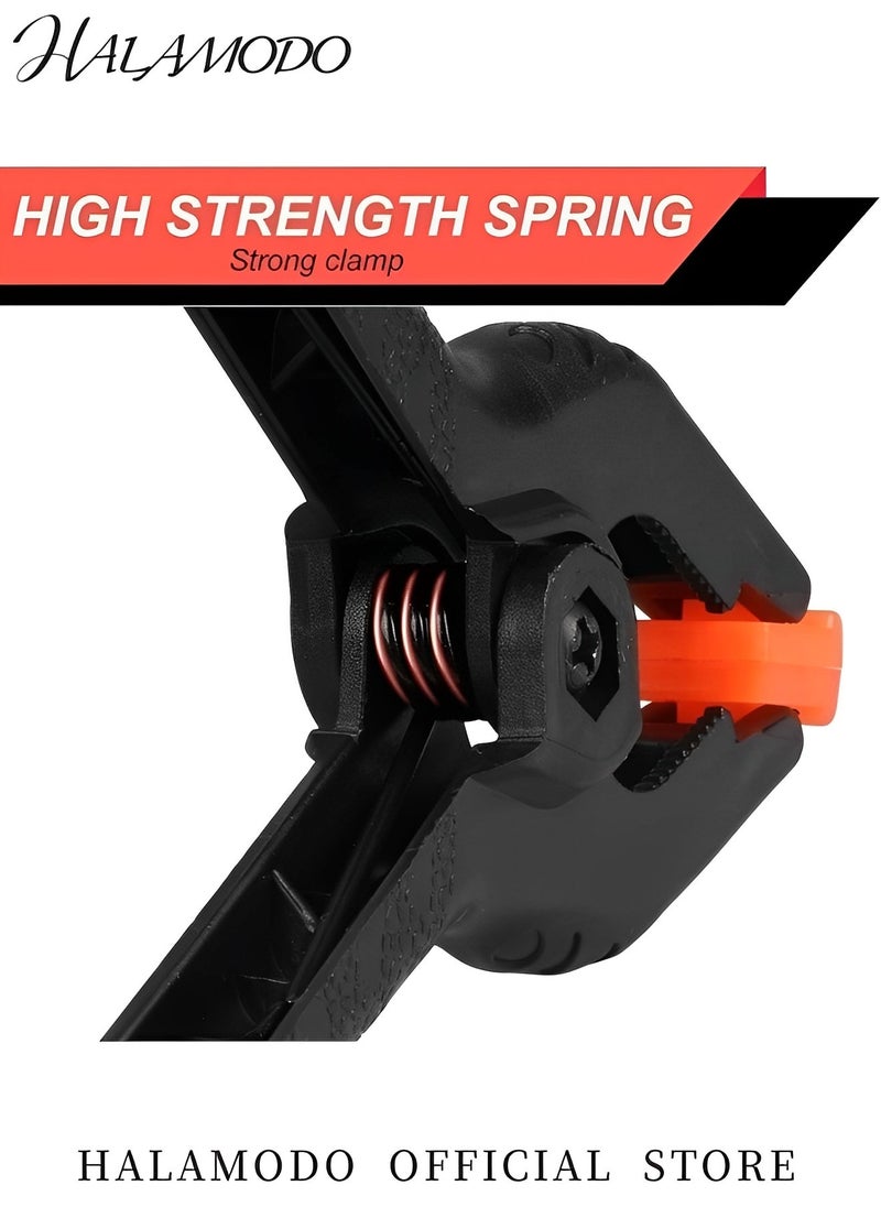 HALAMODO - 10pcs Plastic Spring Clamps 4 inch Professional Small Heavy Duty Clips for Crafts, Backdrop Stand, Woodworking, Photography Studios - Image 1