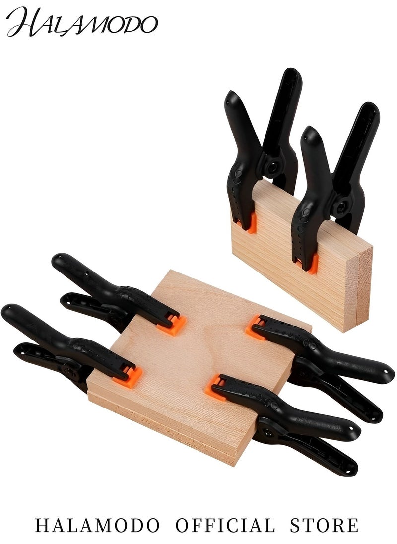 HALAMODO - 10pcs Plastic Spring Clamps 4 inch Professional Small Heavy Duty Clips for Crafts, Backdrop Stand, Woodworking, Photography Studios - Image 1
