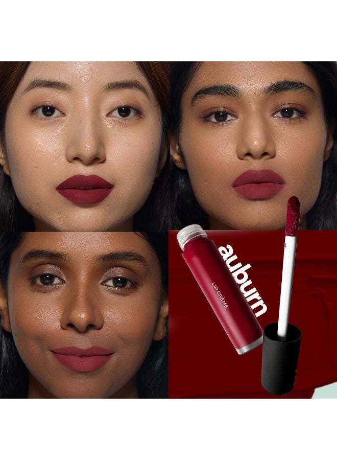 Ruby's Organics Liquid Lipstick, Smooth Cream Texture- Weightless, Highly Pigmented, Soft Velvet Finish, Long Lasting Rich Color, Non-Drying, All Skin Types, Silicon and Paraben Free - Auburn, 6.5ml - Image 4