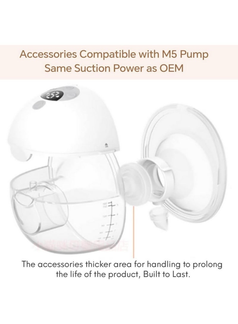 6pcs/set Duckbill Valves and Silicone Diaphragm for Momcozy M5 Wearable Breast Pump - Food Grade, BPA-Free, Easy to Clean Replacement Parts - Image 2