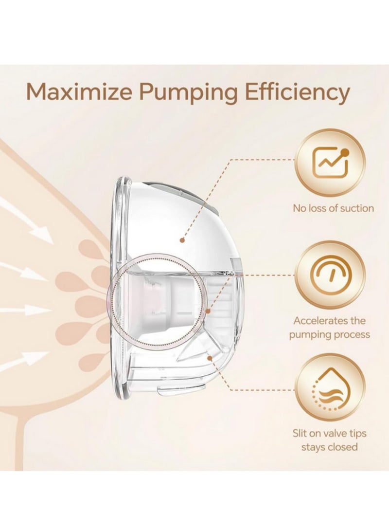 6pcs/set Duckbill Valves and Silicone Diaphragm for Momcozy M5 Wearable Breast Pump - Food Grade, BPA-Free, Easy to Clean Replacement Parts - Image 5