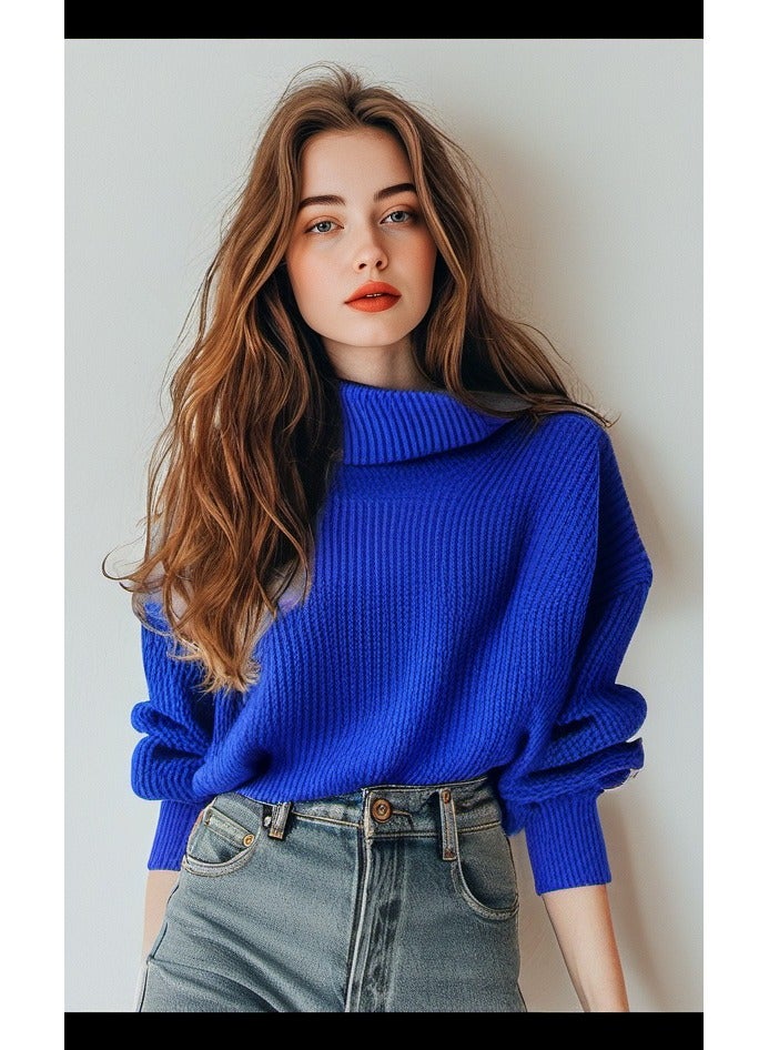 Guess Women Long Sleeve Blue Pullover - Medium - Image 1