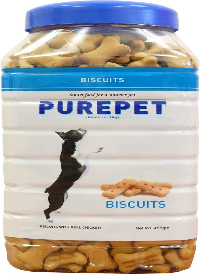 Purepet Dog Treats Biscuits 455g Pack | Milk Flavour | Promotes Active Behaviour | Supports Oral Health | Ideal for Training | Boosts Immunity (All Life Stages) - Image 1