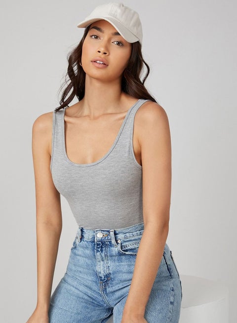 Mesery بادي حماله عريضه قطن استريتش - رصاصي