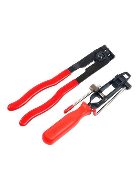 2-Piece Dustproof CV Clamp And Joint Boot Pliers Suit Red/Black
