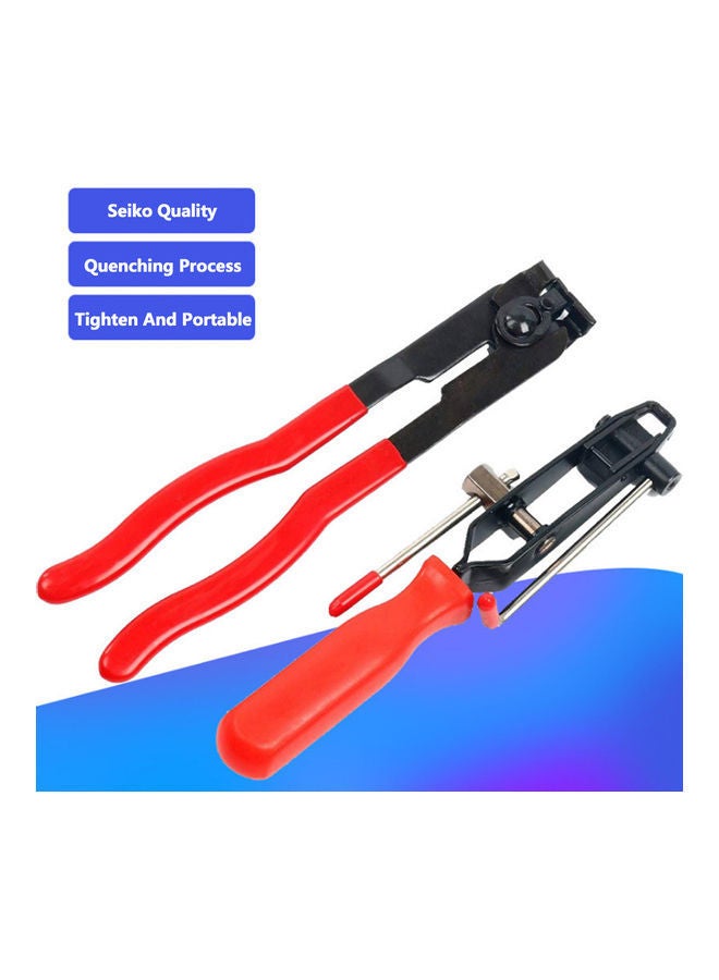 2-Piece Dustproof CV Clamp And Joint Boot Pliers Suit Red/Black