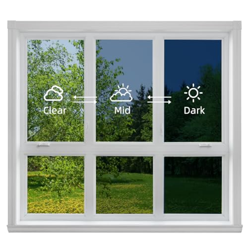 FILMBASE The Normal State of The photochromic Film is Transparent. When Sunlight Hits The Surface of The Film, it Will Turn Black to Reduce Sunlight Damage to The Eyes.(Size 11 * 8inch) - Image 5