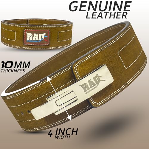 RAD Weight Lifting Gym Belt for Men & Women Size 63-107 CM,Thick 10MM & Wirdth 4 Inch Lever Powerlifting Belts for Women Dead Lift Workout Belt Leather Weight Lifting Lever Gym Squat Belt - Image 2