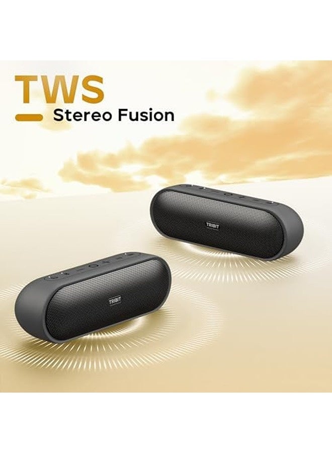 تريبيت سماعة بلوتوث XSound Plus 2 – أسود | صوت ستيريو قوي بقدرة 30 واط مع تقنية XBass، بلوتوث 5.3، تشغيل حتى 24 ساعة، مقاومة للماء بمعيار IPX7، مدى اتصال يصل إلى 150 قدمًا، ميكروفون مدمج - Image 4