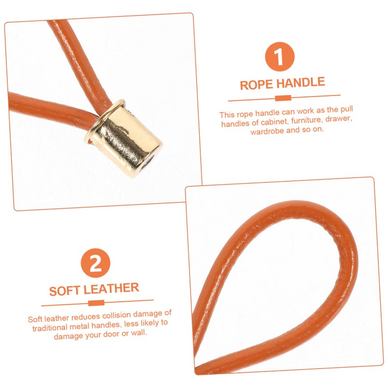 Orange Rope Handle Vintage Cabinet Pull for Kitchen Wardrobe Furniture Hardware - Image 4