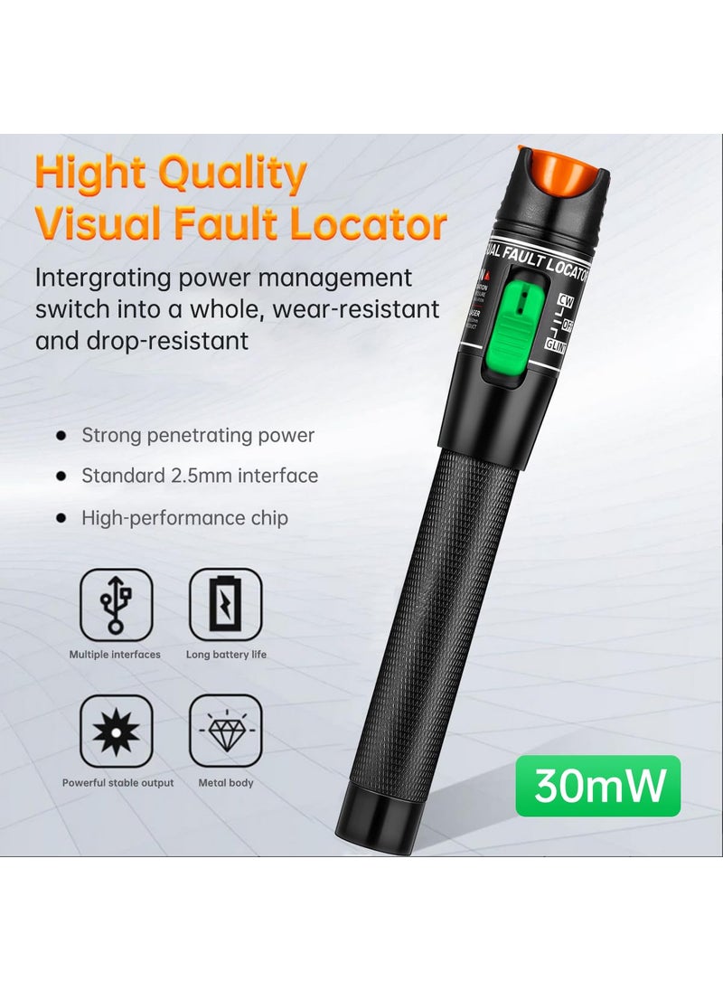 Moocci Moocci Fiber Visual Fault Locator Fiber Optic Tester - VFL Fiber Optic Cable Tester Meter with FC to LC Adapter - Fiber Optic Tools Tester Kit for LC/FC/SC/ST, Network Cable Test  - Image 2