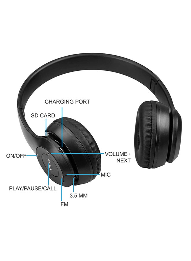 docooler Over Ear Wireless Headphone Black - Image 5