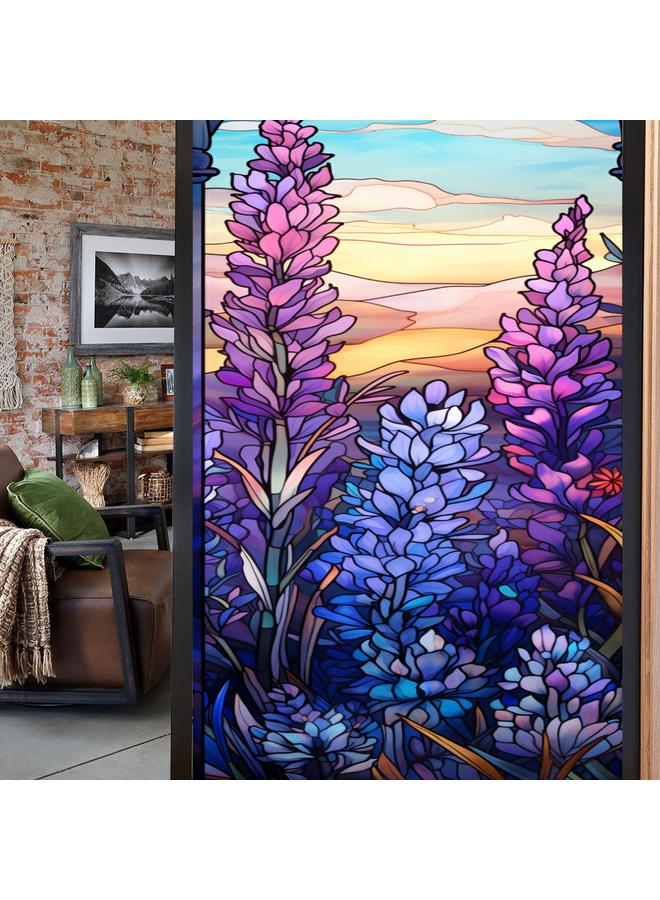 Bluejw BL112-170  Flower Sea Electrostatic Glass Sticker PVC Glue-free Window Sticker Home Decorative Window Glass Sticker - Image 1