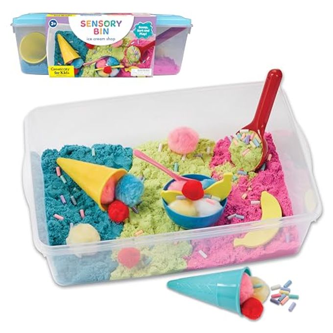 Creativity for Kids Sensory Bin: Ice Cream Shop Playset Toddler Learning Toys, Pretend Play Ice Cream Set, Kids Gifts for Girls and Boys (Ages 3+) - Image 4
