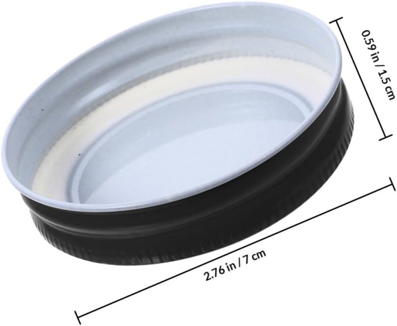 On-demand local restock Luxshiny 16pcs Black Tinplate Mason Jar Lids Covers, 70mm Wide Mouth Replacement Jar Sealed Lids for Canning and Food Storage Globally selected raw material Pre-sale confirmed stock Carefully selected solid material Carefully engineered build Spec compliant trusted quality Comfort grip Local supply chain stock Remote village delivery cover Periodic restock local Affordable trusted craftsmanship Various fittings Globally popular elegant design Budget friendly premium quality All storage type compatible Remote area delivery Budget friendly sizing alternatives Modern warehouse management Advanced minimal build Market mainstream color picks Small apartment fit Daily use improved quality Simplified versatile design High precision lightweight material Single & bulk storage compatible - Image 2