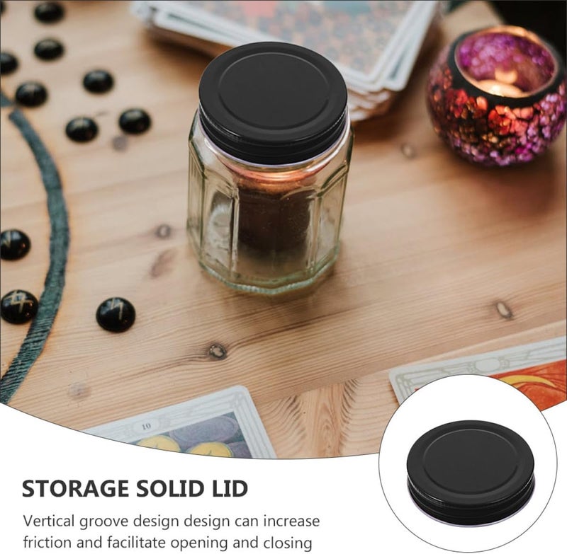 On-demand local restock Luxshiny 16pcs Black Tinplate Mason Jar Lids Covers, 70mm Wide Mouth Replacement Jar Sealed Lids for Canning and Food Storage Globally selected raw material Pre-sale confirmed stock Carefully selected solid material Carefully engineered build Spec compliant trusted quality Comfort grip Local supply chain stock Remote village delivery cover Periodic restock local Affordable trusted craftsmanship Various fittings Globally popular elegant design Budget friendly premium quality All storage type compatible Remote area delivery Budget friendly sizing alternatives Modern warehouse management Advanced minimal build Market mainstream color picks Small apartment fit Daily use improved quality Simplified versatile design High precision lightweight material Single & bulk storage compatible - Image 3