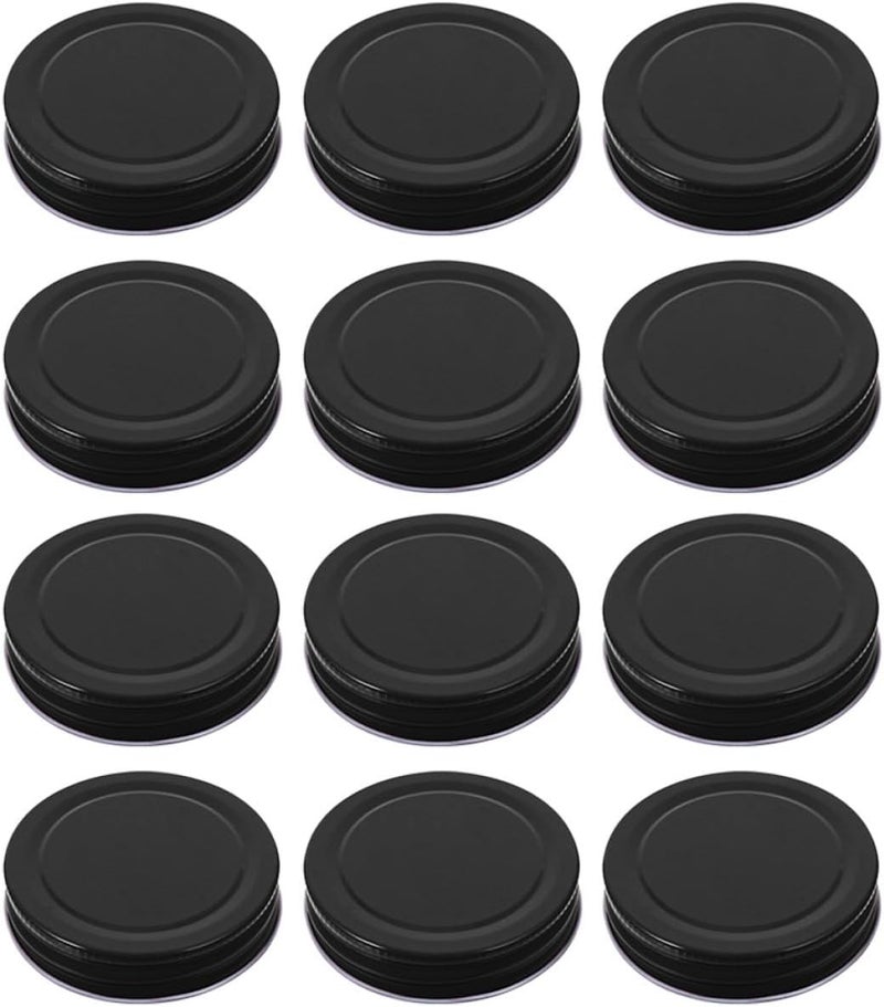 On-demand local restock Luxshiny 16pcs Black Tinplate Mason Jar Lids Covers, 70mm Wide Mouth Replacement Jar Sealed Lids for Canning and Food Storage Globally selected raw material Pre-sale confirmed stock Carefully selected solid material Carefully engineered build Spec compliant trusted quality Comfort grip Local supply chain stock Remote village delivery cover Periodic restock local Affordable trusted craftsmanship Various fittings Globally popular elegant design Budget friendly premium quality All storage type compatible Remote area delivery Budget friendly sizing alternatives Modern warehouse management Advanced minimal build Market mainstream color picks Small apartment fit Daily use improved quality Simplified versatile design High precision lightweight material Single & bulk storage compatible - Image 1
