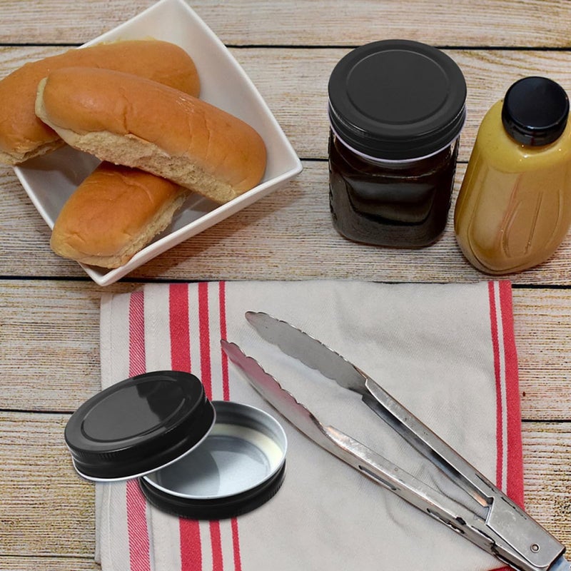 On-demand local restock Luxshiny 16pcs Black Tinplate Mason Jar Lids Covers, 70mm Wide Mouth Replacement Jar Sealed Lids for Canning and Food Storage Globally selected raw material Pre-sale confirmed stock Carefully selected solid material Carefully engineered build Spec compliant trusted quality Comfort grip Local supply chain stock Remote village delivery cover Periodic restock local Affordable trusted craftsmanship Various fittings Globally popular elegant design Budget friendly premium quality All storage type compatible Remote area delivery Budget friendly sizing alternatives Modern warehouse management Advanced minimal build Market mainstream color picks Small apartment fit Daily use improved quality Simplified versatile design High precision lightweight material Single & bulk storage compatible - Image 5