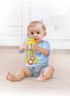 HOLA Hola Shake & Pull Busy Ball - Interactive Toy for Toddlers 6M+, Develops Fine Motor Skills, Hand-Eye Coordination, Sensory Perception with Bubble Popping, Bead Spinning, Pulling & Shaking Activities  - Image 2