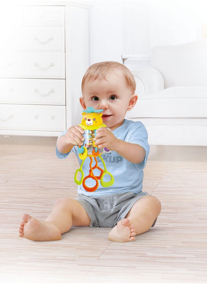 HOLA - Hola Shake & Pull Busy Ball - Interactive Toy for Toddlers 6M+, Develops Fine Motor Skills, Hand-Eye Coordination, Sensory Perception with Bubble Popping, Bead Spinning, Pulling & Shaking Activities - Image 1