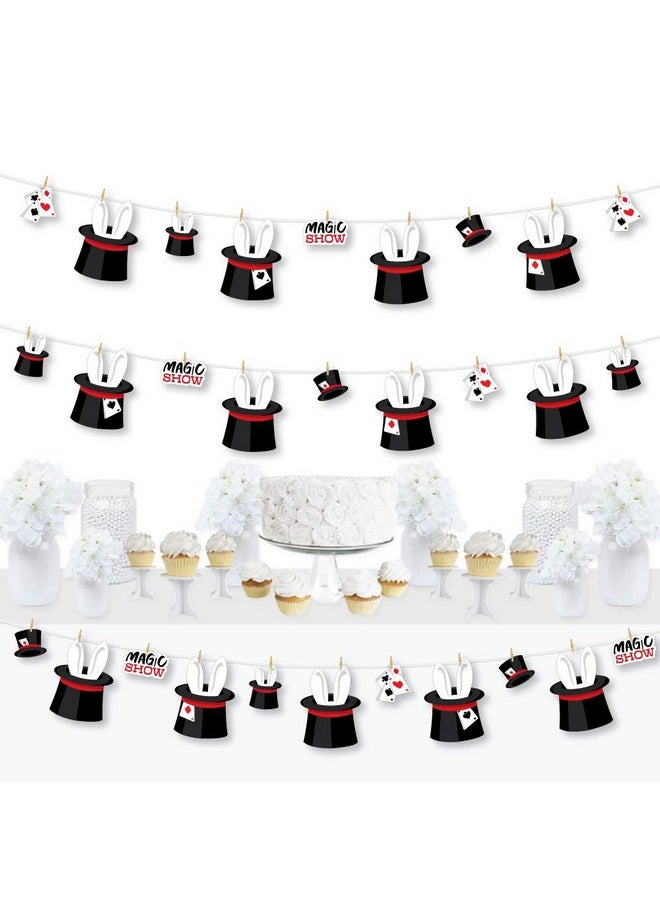 Big Dot of Happiness Big Dot of Happiness Ta-Da, Magic Show - Magical Birthday Party DIY Decorations - Clothespin Garland Banner - 44 Pieces  - Image 1