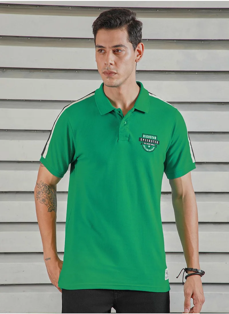 HIGH STAR Green T-Shirt For Men