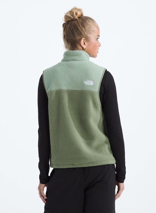 THE NORTH FACE Women's Yumiori Vest | Lightweight Fleece Zip Up with Stretch Binding, Internal Cinch Cord & Secure Zip Pockets, Bark Mist/Slate Moss, XX-Large - Image 3