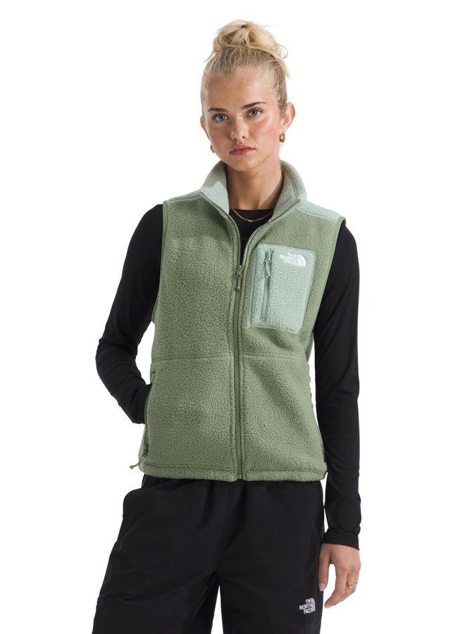 THE NORTH FACE Women's Yumiori Vest | Lightweight Fleece Zip Up with Stretch Binding, Internal Cinch Cord & Secure Zip Pockets, Bark Mist/Slate Moss, XX-Large - Image 1