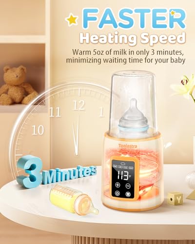 Toolastra Bottle Warmer Faster Heating Baby Milk Warmers for All Bottles with Accurate Temp Control Water Bath Tech and Auto ShutOff BPAFree Multifunctional Bottle Warmer for Breastmilk and Formula - Image 3