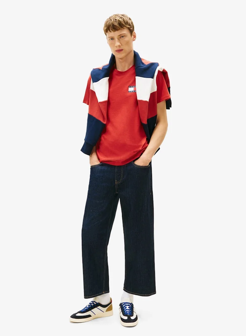 TOMMY JEANS  Logo Slim Jersey Crew Neck T-Shirt for Men | Best Price UAE