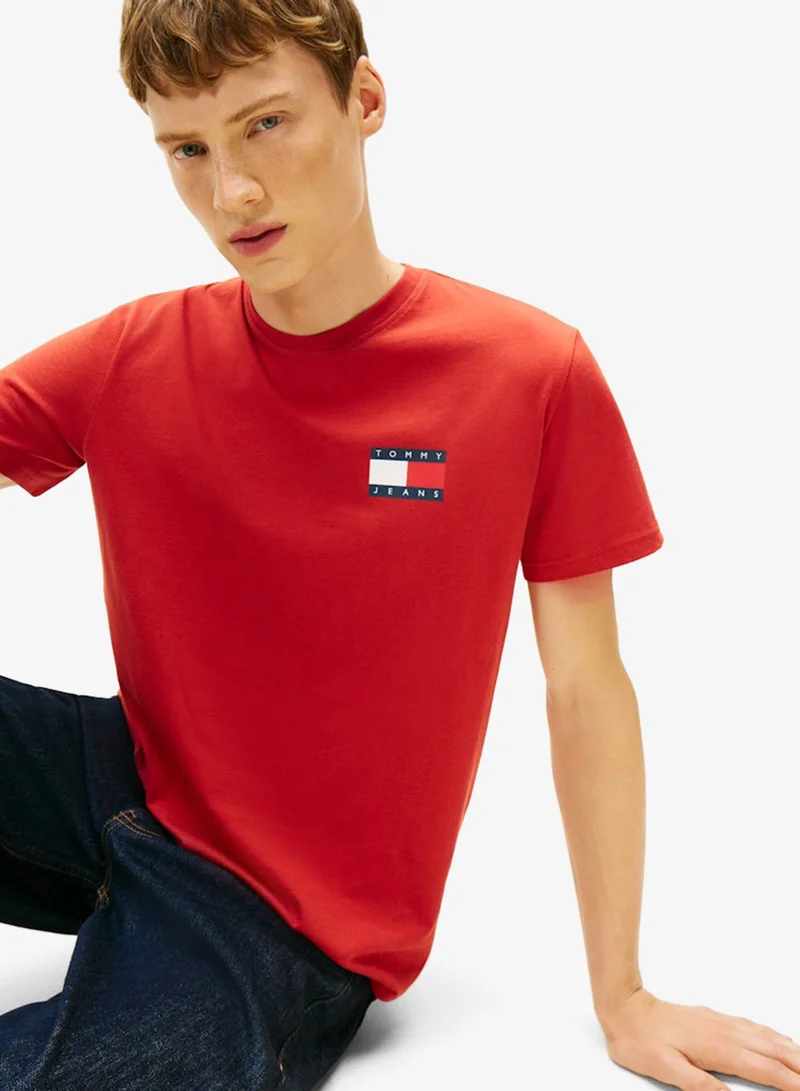 TOMMY JEANS  Logo Slim Jersey Crew Neck T-Shirt for Men | Best Price UAE