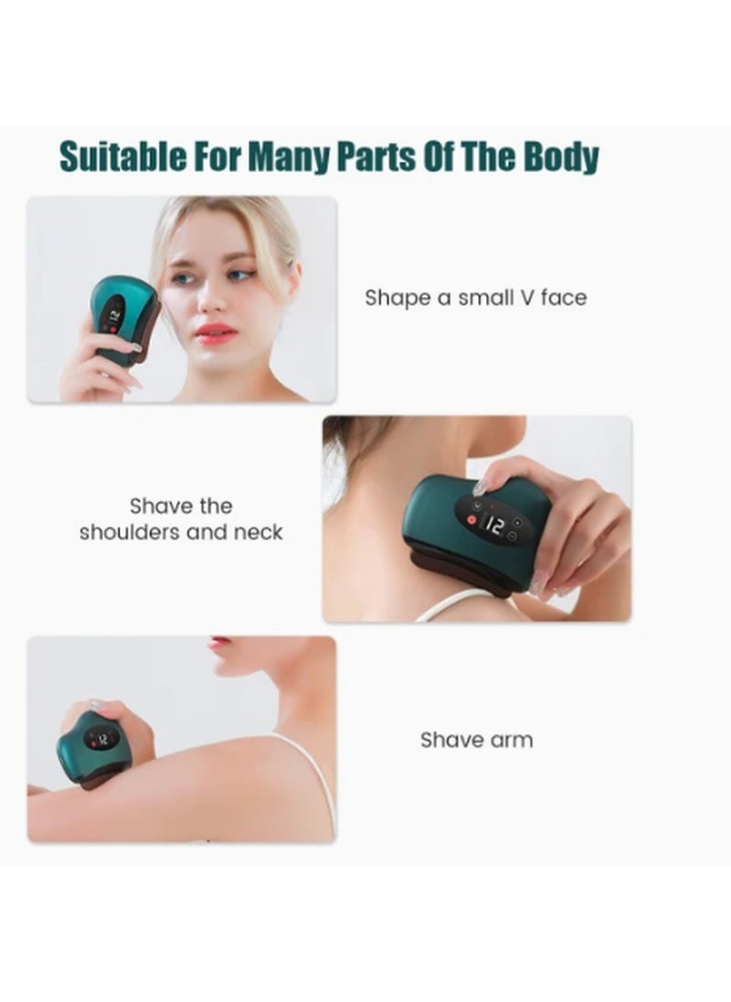 Kimaya - Face Lifting Body Therapy Electric Cupping Massager for Face Shoulder Back and Neck Body Muscle Relaxing and Relieve Wrinkles Scraping Massage Guasha Heat Bian Stone Gua Sha - Image 1