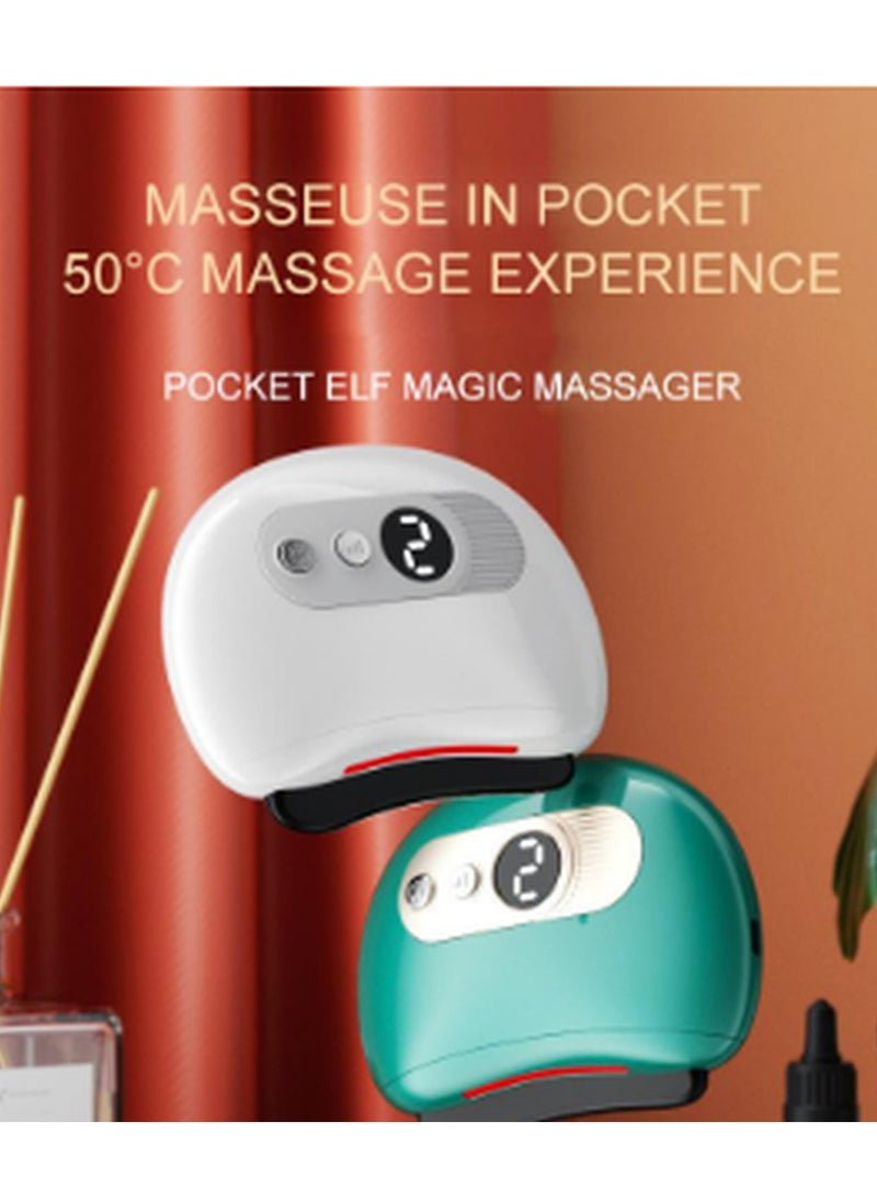 Kimaya - Face Lifting Body Therapy Electric Cupping Massager for Face Shoulder Back and Neck Body Muscle Relaxing and Relieve Wrinkles Scraping Massage Guasha Heat Bian Stone Gua Sha - Image 1