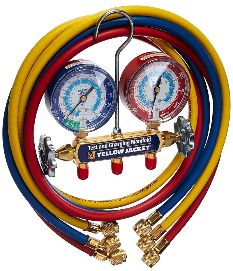 مانيفولد Yellow Jacket 42006 سلسلة 41 مع مقياس 3-1/8" لـ R-22/134A/404A