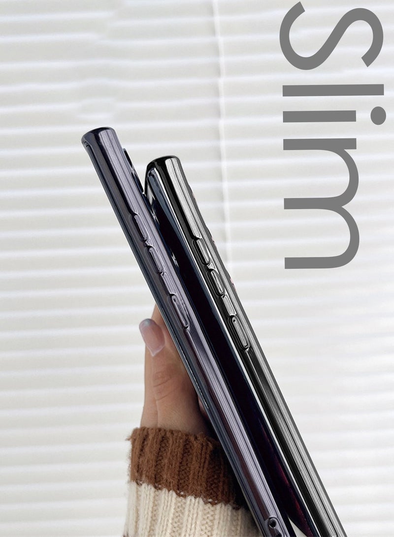 Wtech Magsafe Shockproof Luxury Plating Hybrid PC Case Cover For Samsung Galaxy S24 Ultra 5G 2024 Clear/Black - Image 4