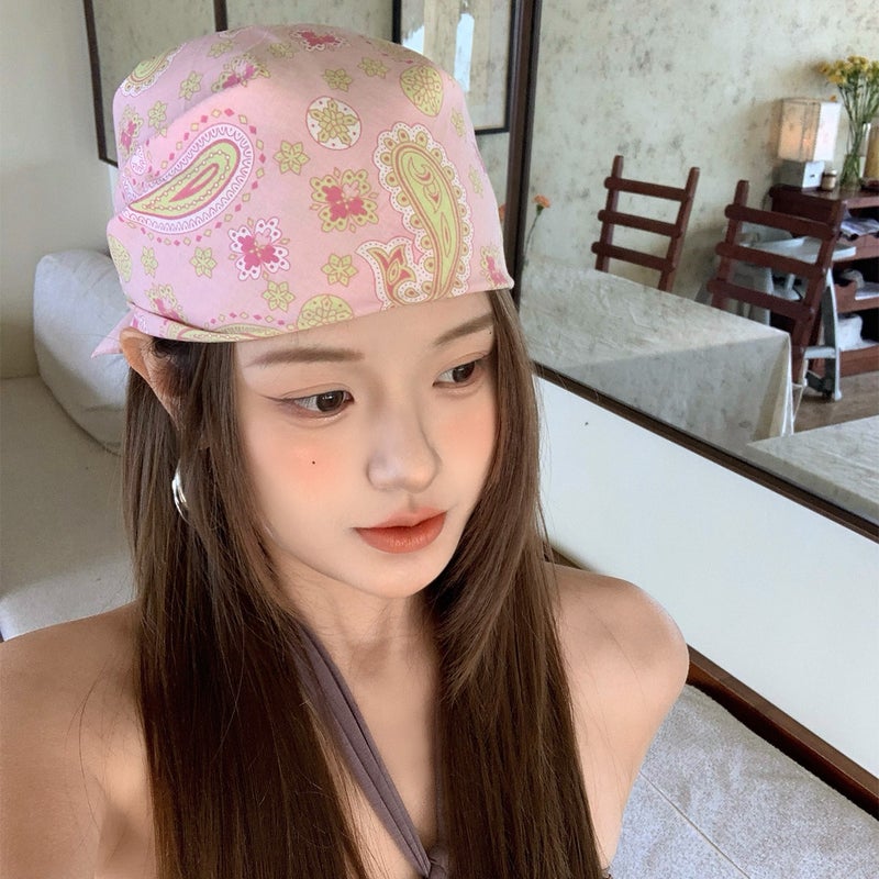 Custom Cotton Paisley Print Headscarf for Women, Thin, Supports Custom Logo - Image 1