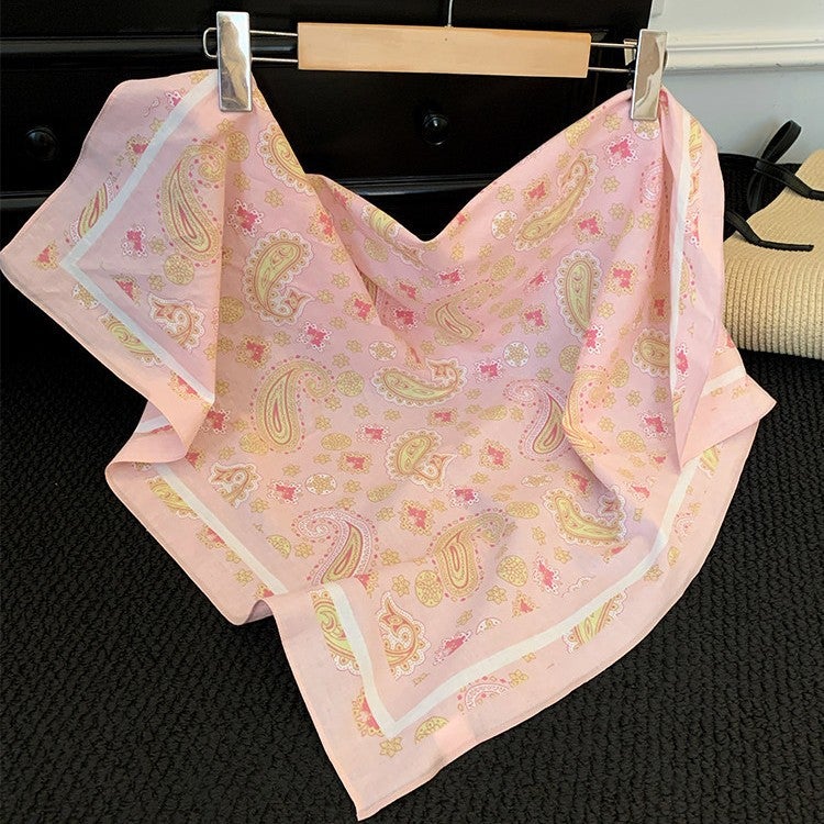 Custom Cotton Paisley Print Headscarf for Women, Thin, Supports Custom Logo - Image 4
