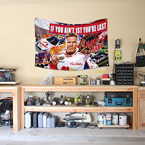 XEODE If You Ain't 1st First You're Last Flag for Talladega Nights Ricky Bobby，3x5 Feet Flag Funny Poster Durable Man Cave Wall Flag with Brass Grommets This beautiful entertaining banner flag for College - Image 3